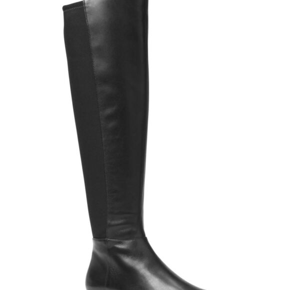MICHAEL KORS Womens Black Round Toe Stacked Heel Zip-up Leather Boots Shoes 5.5 - Picture 16 of 16